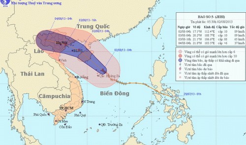 Tropical storm to strike northern VN tomorrow