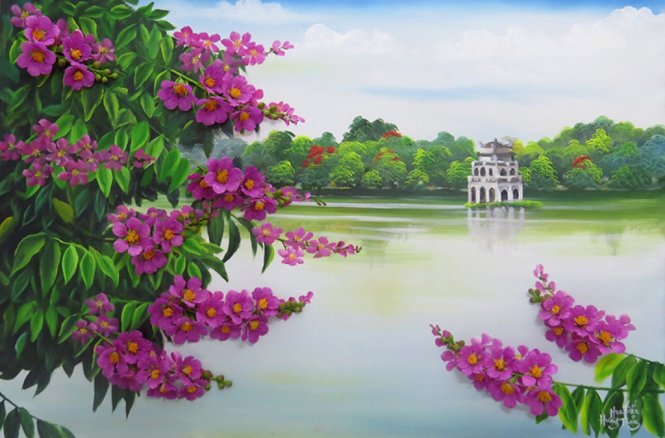 Artist creates 3D paintings of Vietnamese, Korean flowers with oil ...