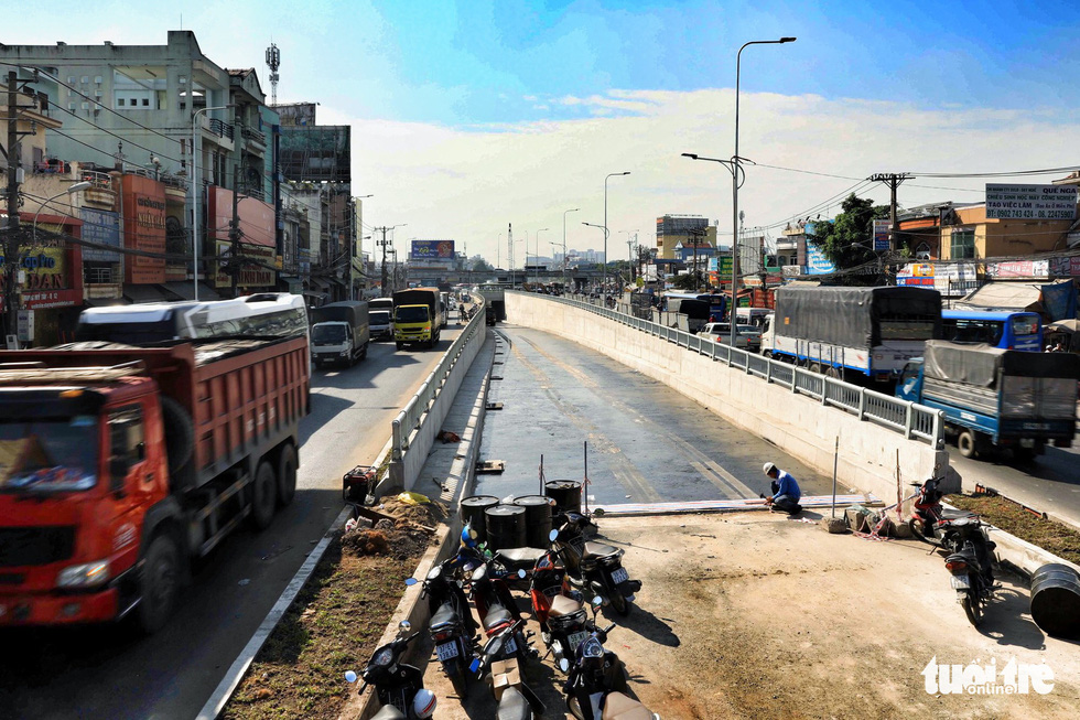 An aerial view of the An Suong underpass in Ho Chi Minh City. Photo: Tuoi Tre