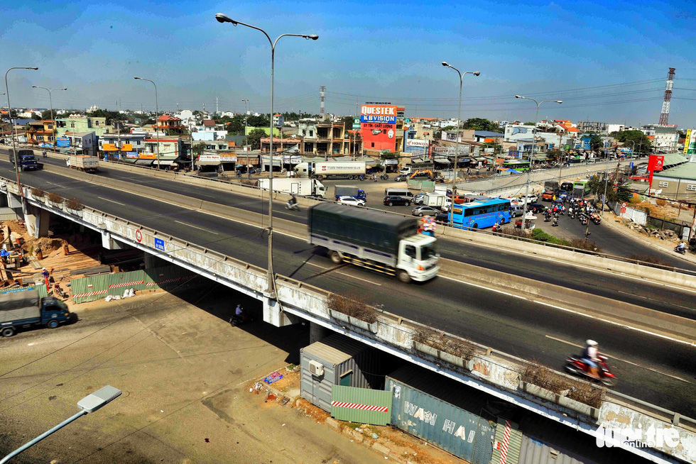 An aerial view of the An Suong underpass in Ho Chi Minh City. Photo: Tuoi Tre