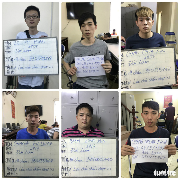 ​Vietnam police arrest six Taiwanese for allegedly swindling $300,000 