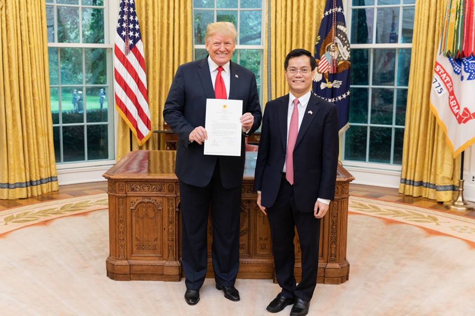 ​US President Donald Trump welcomes new Vietnamese ambassador in Washington