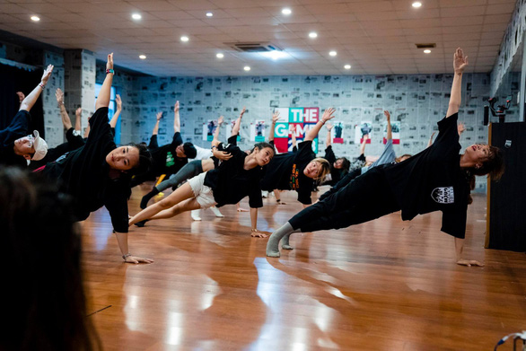 Dancers from Game on Crew group practices for their performance. Photo: Supplied