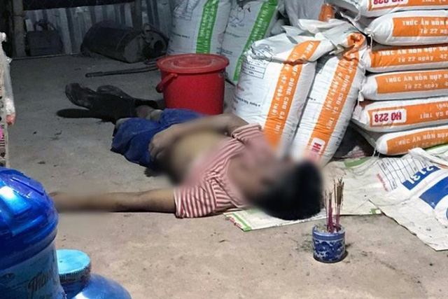 The victim, Nguyen Ba Linh, lies at a house in Dong Nai Province, Vietnam, November 3, 2018. Photo: Facebook
