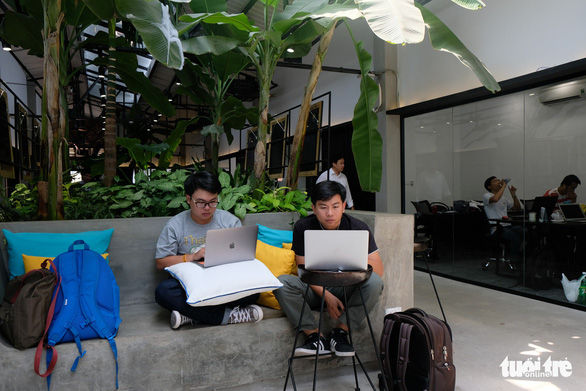 People working at Toong co-working space. Photo: Tuoi Tre