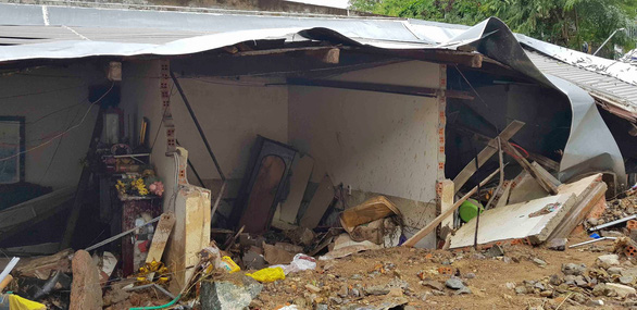A house devastated during a torrential rain in Nha Trang, Khanh Hoa Province, south-central Vietnam, on November 18, 2018. Photo: Tuoi Tre