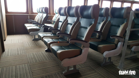 Seats in Con Dao Express 36’s cabin. Photo: Tuoi Tre