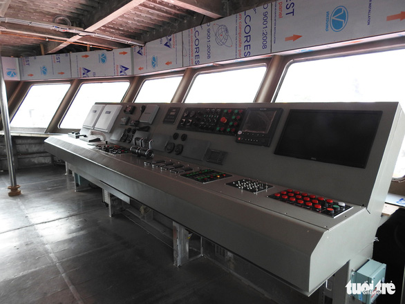 Catamaran ferry Con Dao Express 36’s control panel. Photo: Tuoi Tre