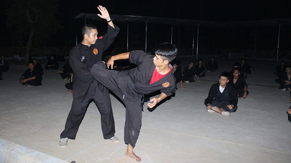 Doctors practice martial art at Hung Vuong Hospital in Phu Tho, northern Vietnam. Photo: Tuoi Tre