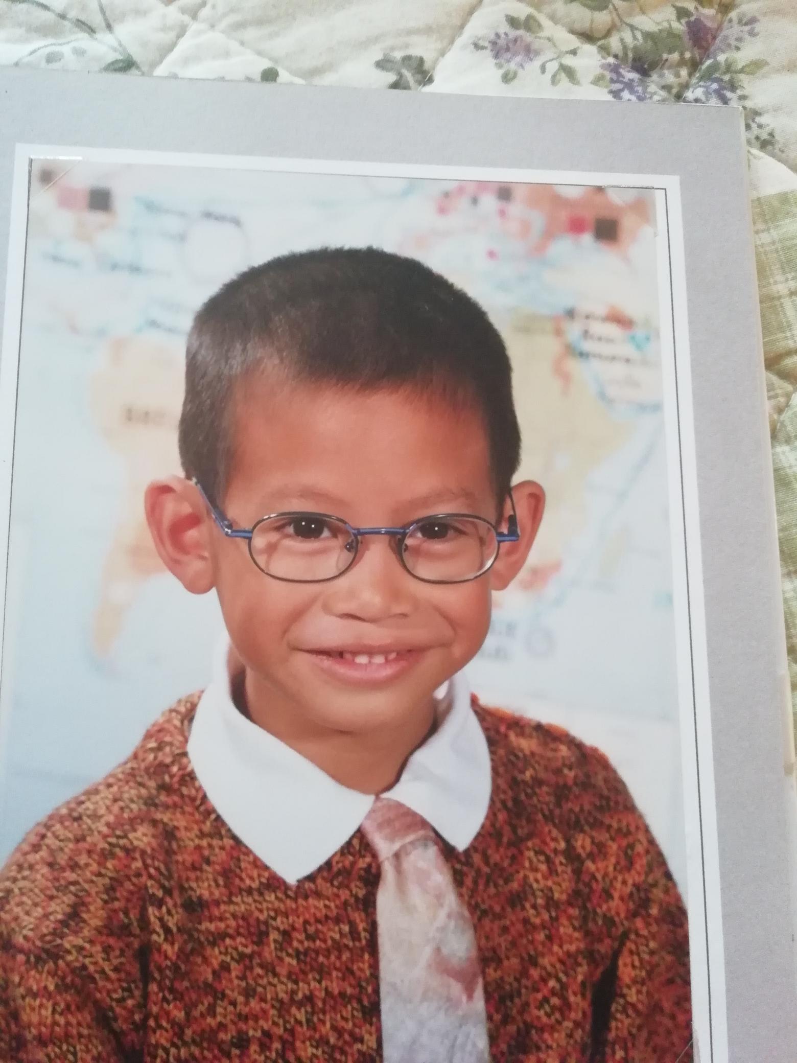 Loic Langeard in a childhood picture he provided Tuoi Tre