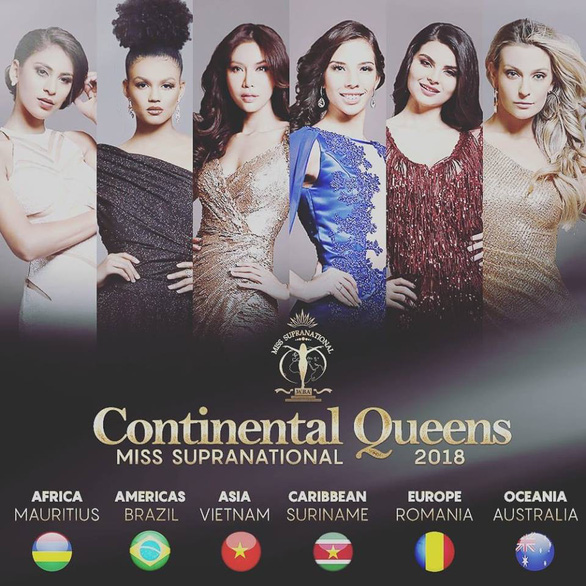 The list of Continental Queens of Miss Supranational 2018. Photo: Miss Supranational