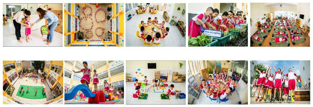 Photos capturing activities at a kindergarten win the third prize