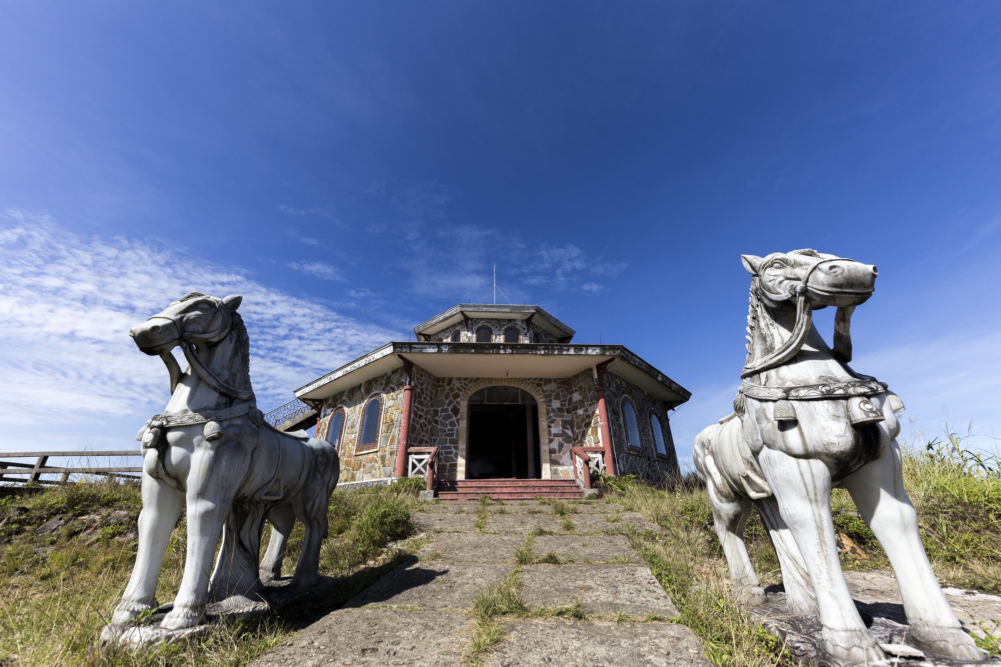 An old-design building called Hai Vong Dai on the top of the highest mountain in Bach Ma Range in central Vietnam. Photo: Nguyen Phong