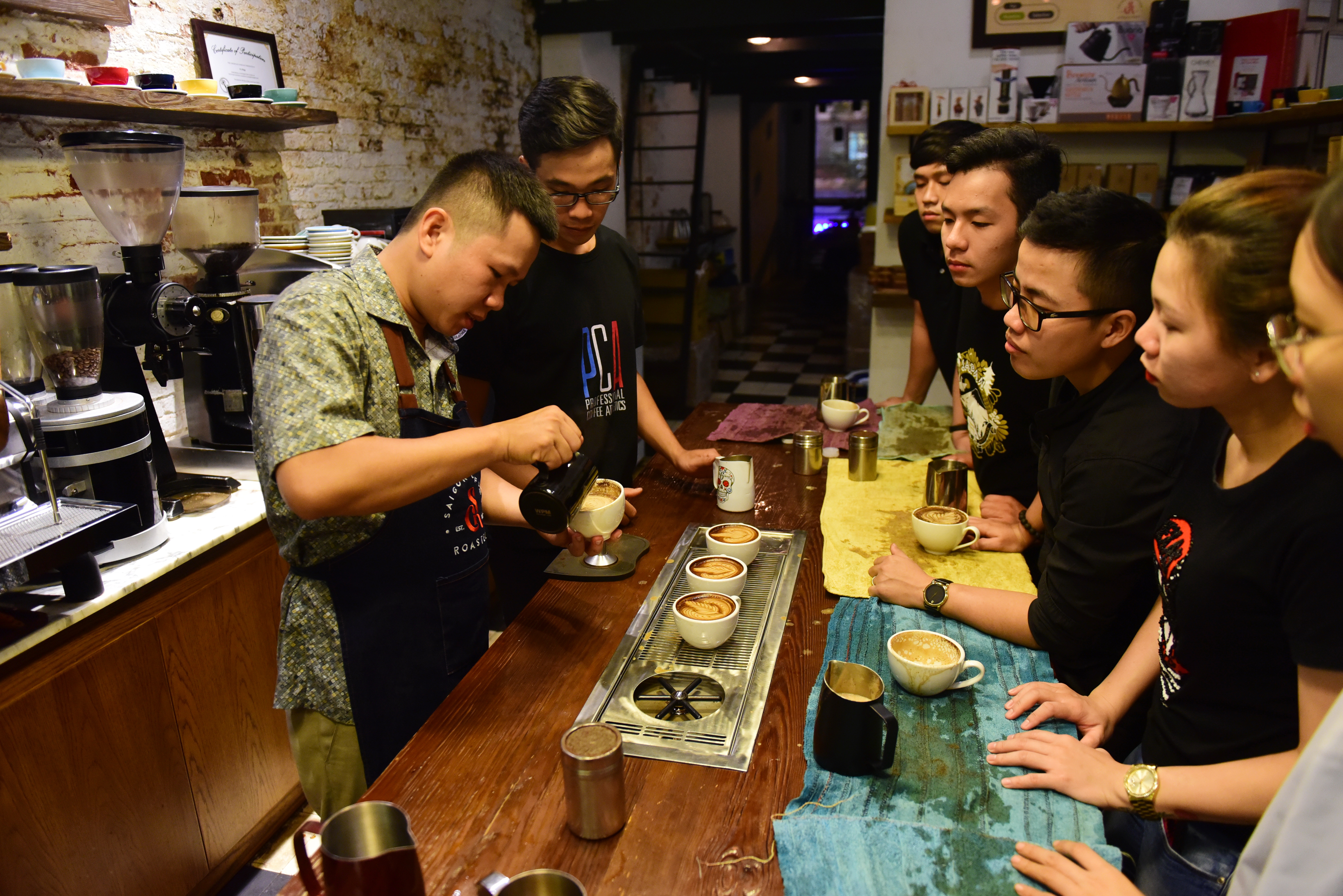 A barista class in Saigon