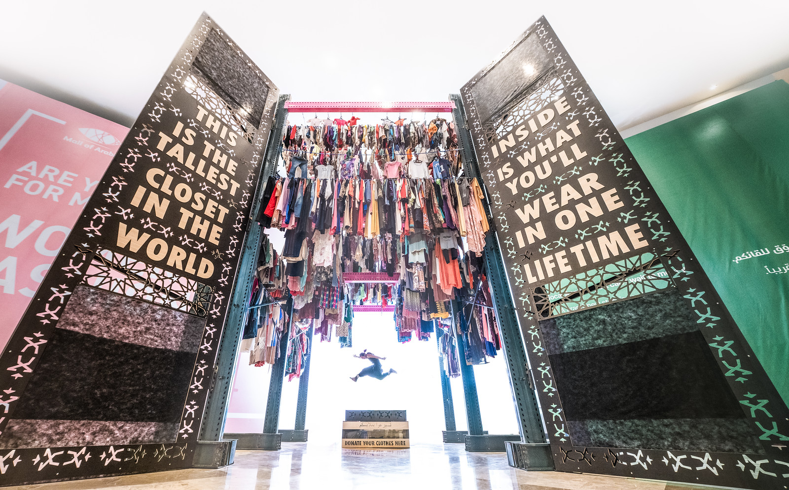 A picture featuring the giant closet with 3,000 clothing items in Egypt Von Wong posted on his blog