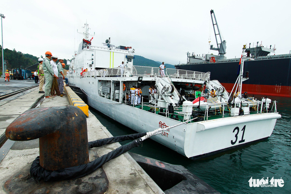 The Indian Coast Guard’s VIJIT ship is on a four-day visit to Da Nang, from April 1 to 4, 2019. Photo: Tan Luc / Tuoi Tre