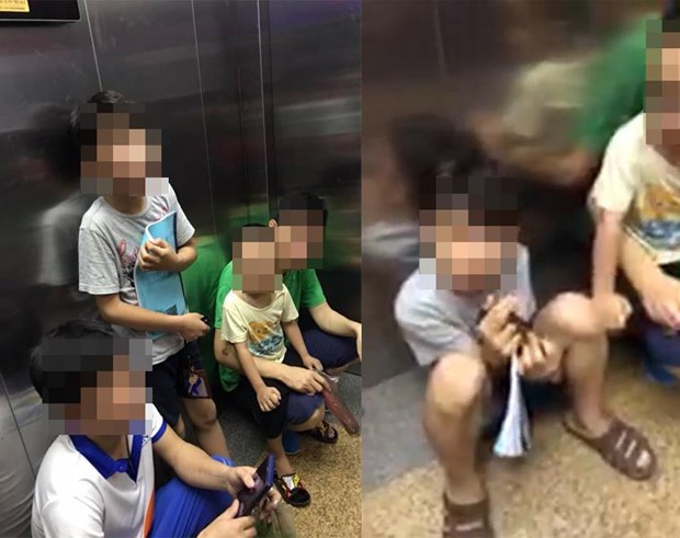 Six people trapped 45 minutes in Hanoi apartment elevator