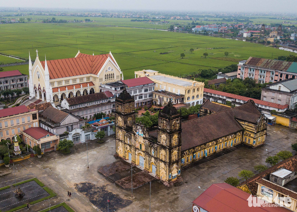 An aerial view of the Bui Chu Cathedral in Nam Dinh Province, Vietnam. Photo: Nguyen Khanh / Tuoi Tre