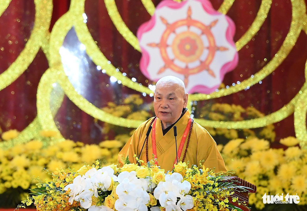 Most Venerable Thich Thien Nhon, chairman of the Vietnam Buddhist Sangha Executive Council and head of the Vesak 2019 organizing committee
