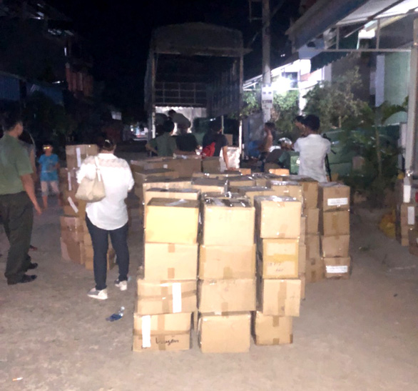 The pirated textbooks are seized after the inspection in Binh Dinh, south-central Vietnam, June 12, 2019. Photo: Tuan Nghia / Tuoi Tre