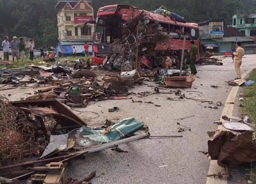 3 killed, nearly 40 injured in truck-bus collision in northern Vietnam