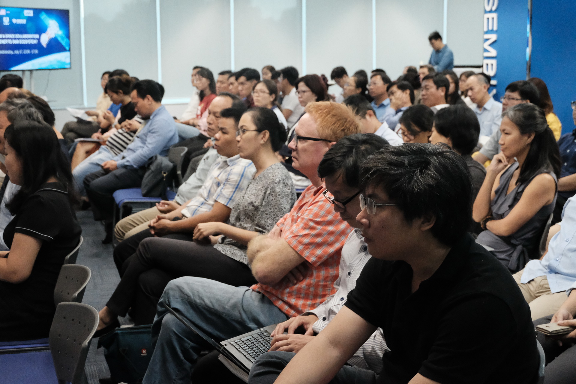 People attend a NASA-supported space collaboration event in Ho Chi Minh City on July 17, 2019. Photo: Tuan Son / Tuoi Tre News