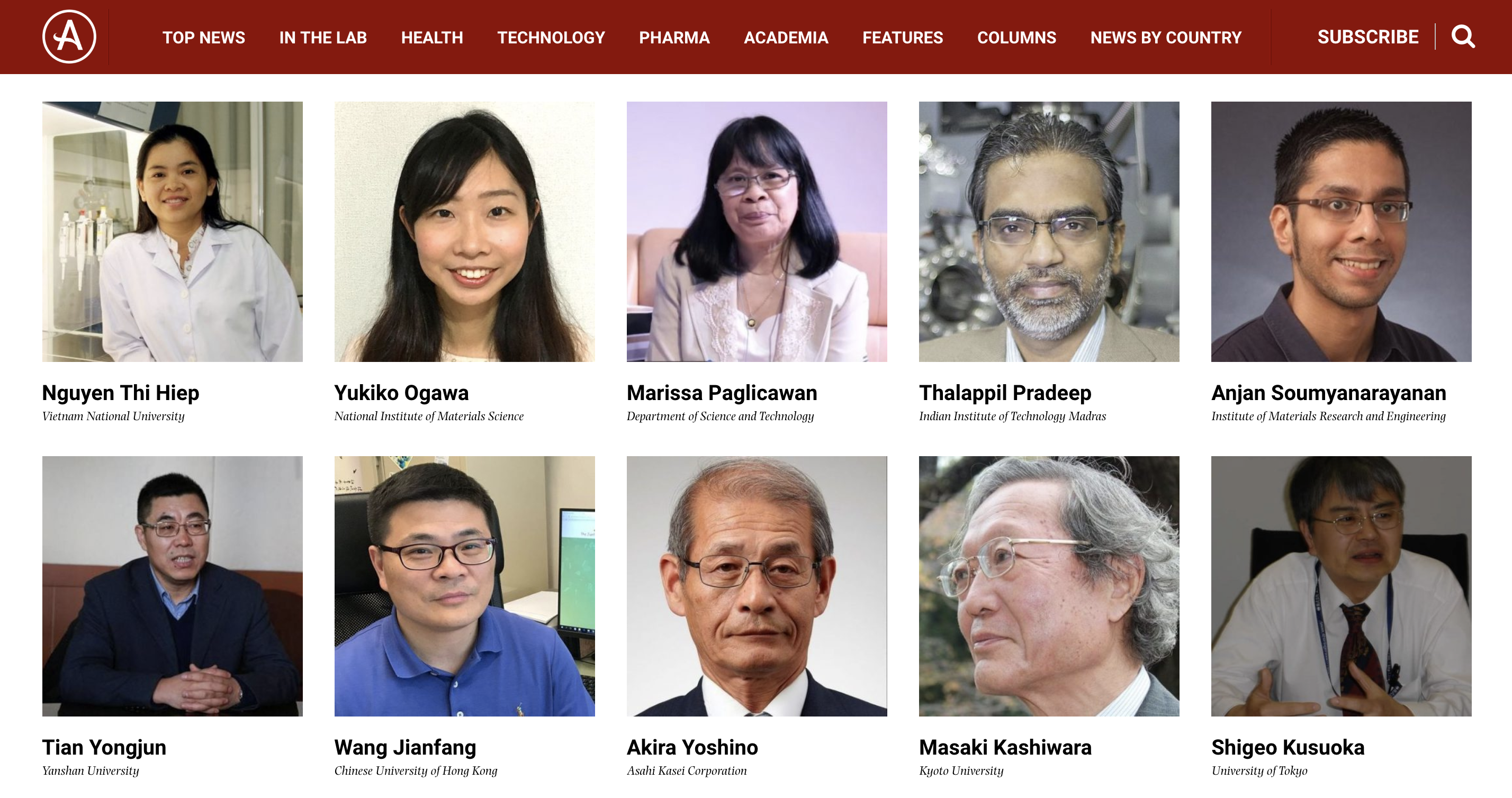 Nguyen Thi Hiep, Ph.D. is seen on Asian Scientist 100’s page. Photo: screen capture