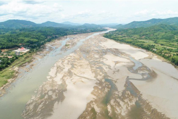 The Mekong River is nearly dried out in Thailand. Photo: The Nation