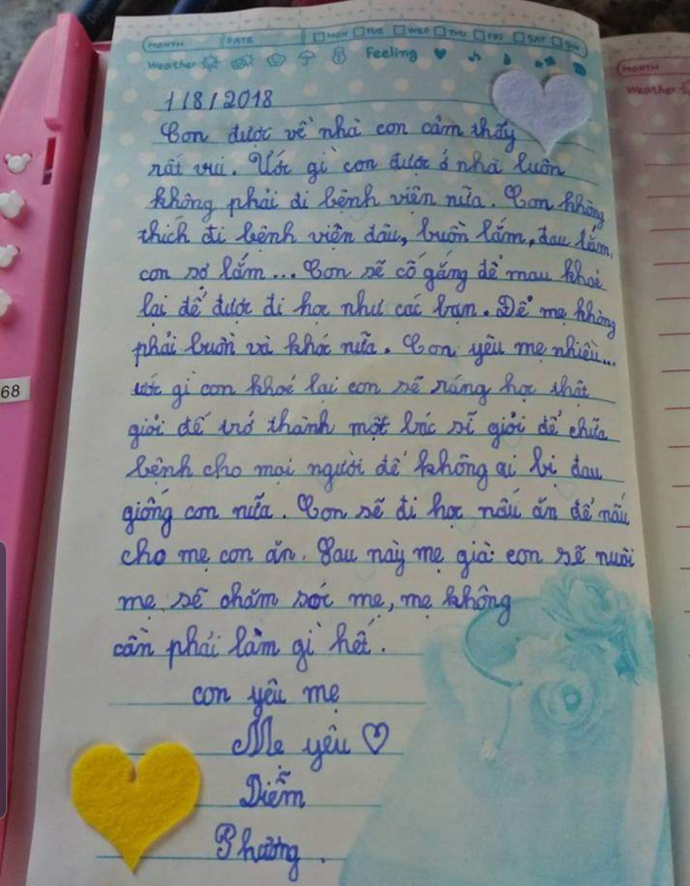 A page of her diary.