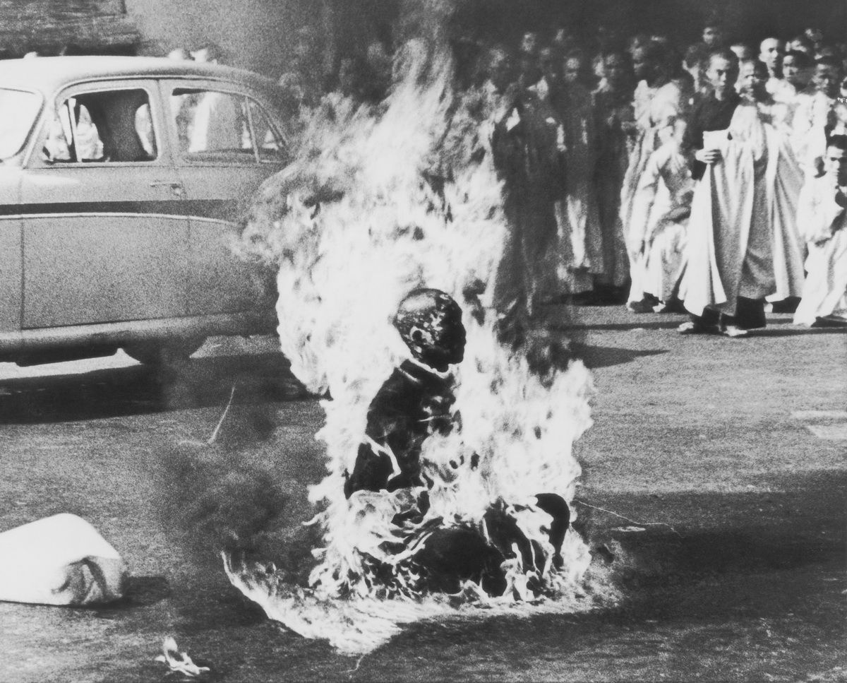 'The Burning Monk' by Malcolm Browne, which won the 1963 World Press Photo of the Year.