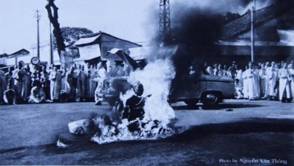 ‘Vi phap thieu than’ (The Burning Monk) by Nguyen Van Thong, a photo that captured the self-immolation of Buddhist monk Thich Quang Duc in Saigon on June 11, 1963.