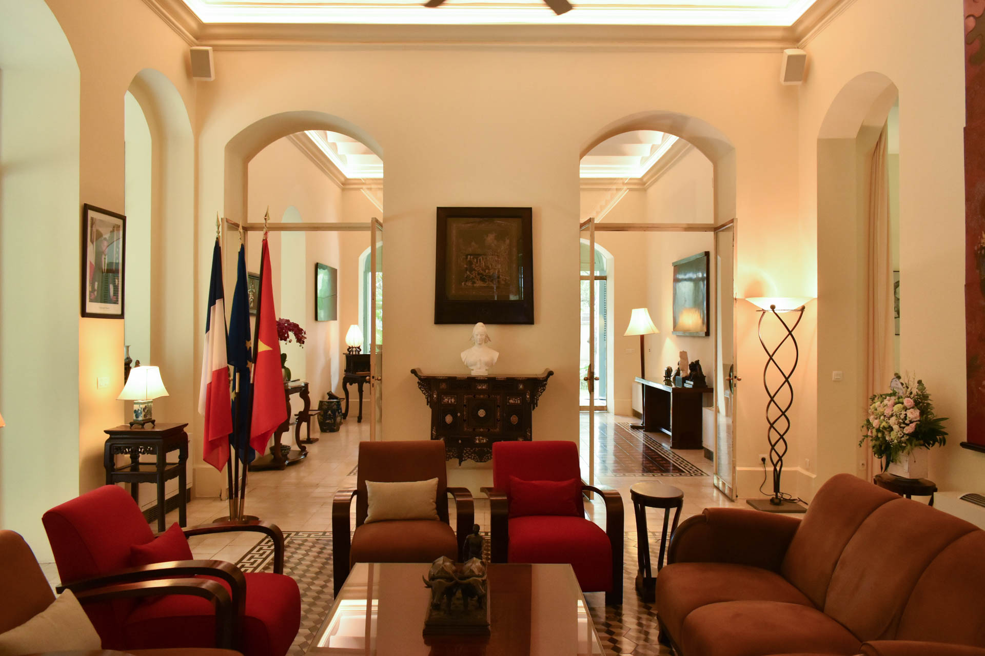 A reception room inside the Consulate General of France in Ho Chi Minh City. Photo: Tuan Son / Tuoi Tre News