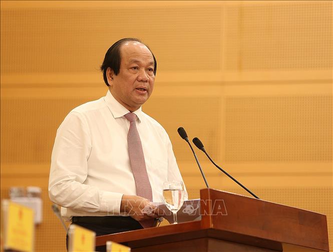 Mai Tien Dung, Minister and Chairman of the Government Office of Vietnam, speaks at a press conference in Hanoi on October 2, 2019. Photo: Vietnam News Agency