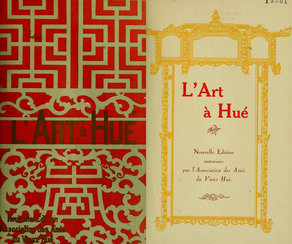 The cover of the research ‘L’Art à Hué’ published in the Bulletin des Amis du Vieux Hue magazine in 1919 is seen in this photo.