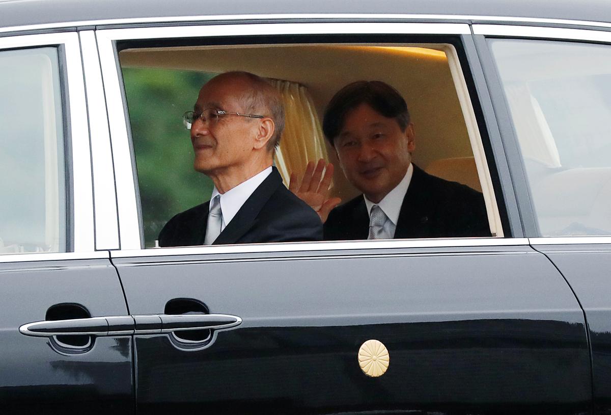 Japan's Emperor Naruhito departs the Imperial Palace after his enthronement ceremony in Tokyo, Japan October 22, 2019.  REUTERS/Soe Zeya Tun