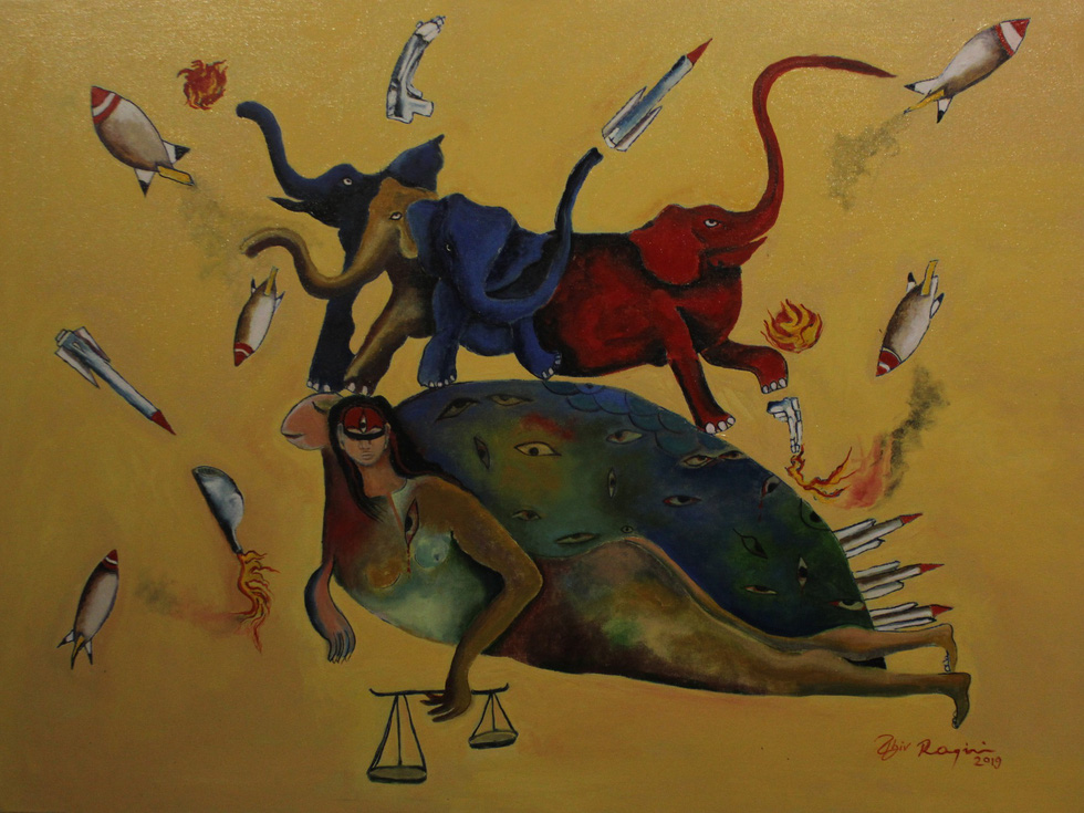 A painting by Nepali artist Ragini Upadhyay Grela