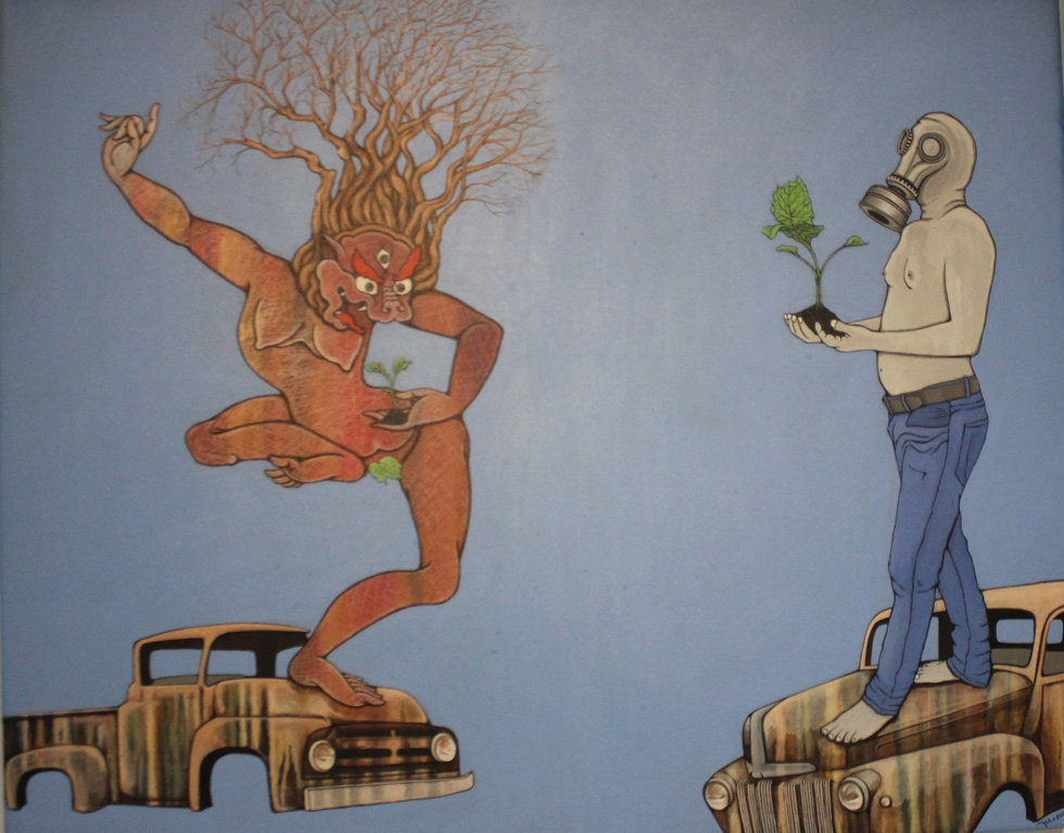 A painting by Nepali artist Ragini Upadhyay Grela