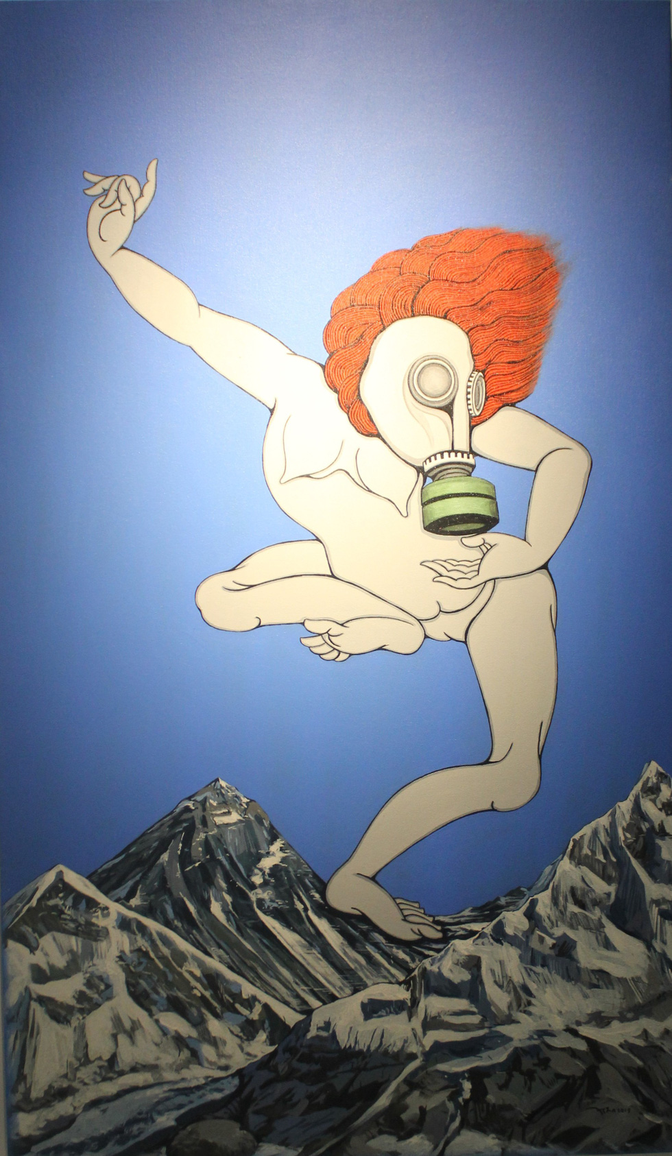 A painting by Nepali artist Asha Dangol