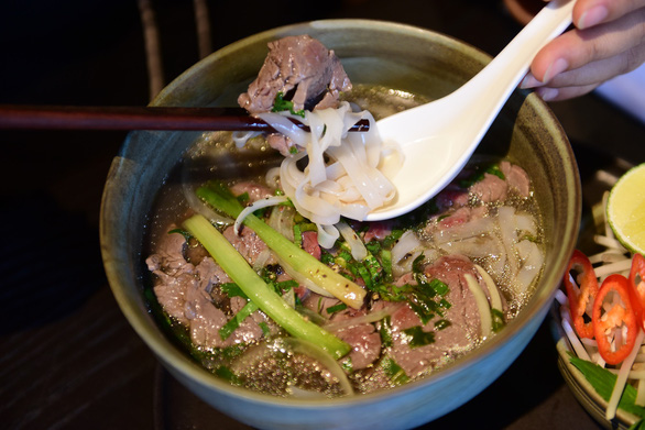 A bowl of pho with Wagyu beef at the Park Hyatt Saigon hotel in District 1, Ho Chi Minh City. Photo: Quang Dinh / Tuoi Tre