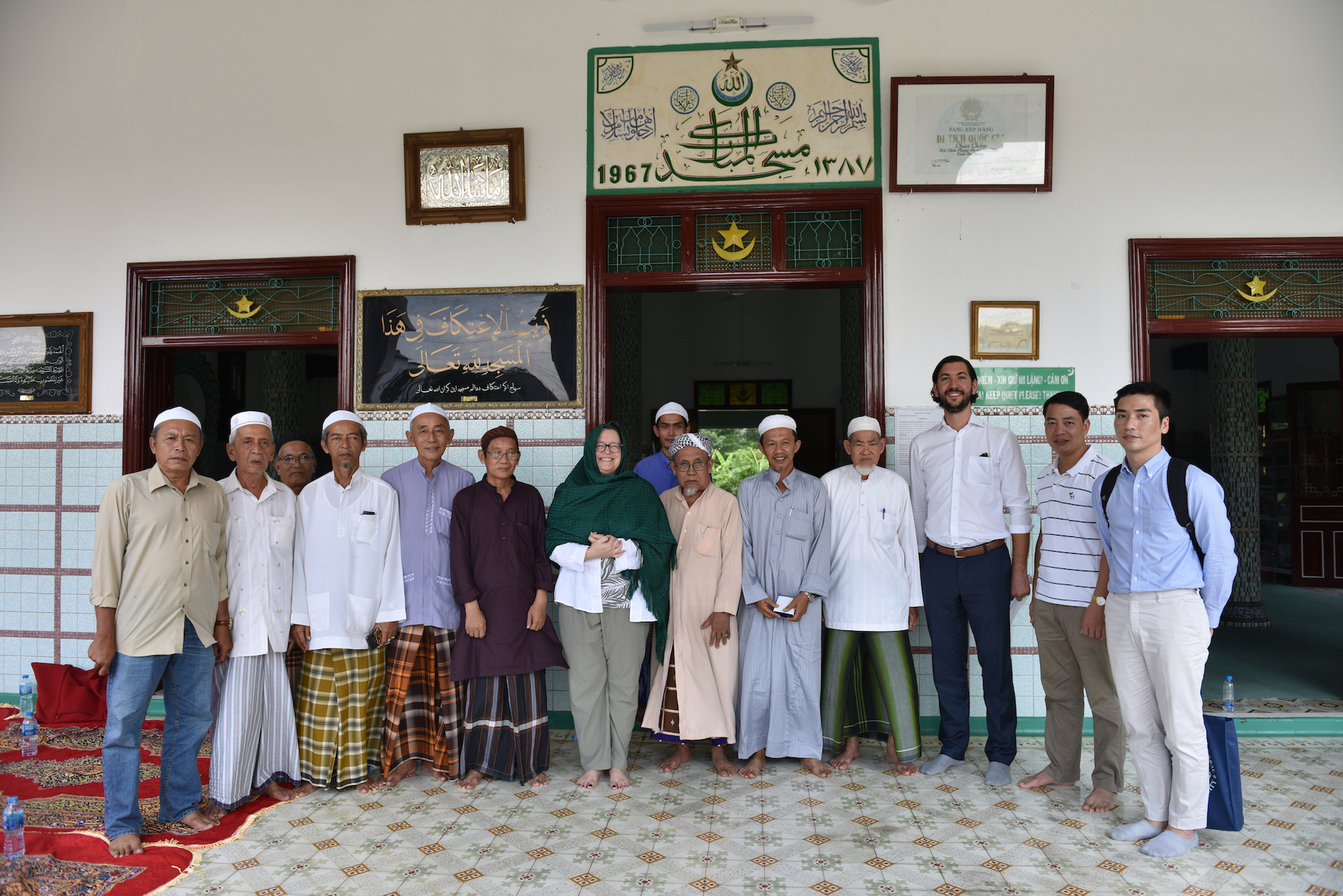 U.S. Consul General Marie Damour meets with Cham Muslim community leaders during a visit to An Giang Province, Vietnam on November 18, 2019. Photo: U.S. Consulate General in Ho Chi Minh City