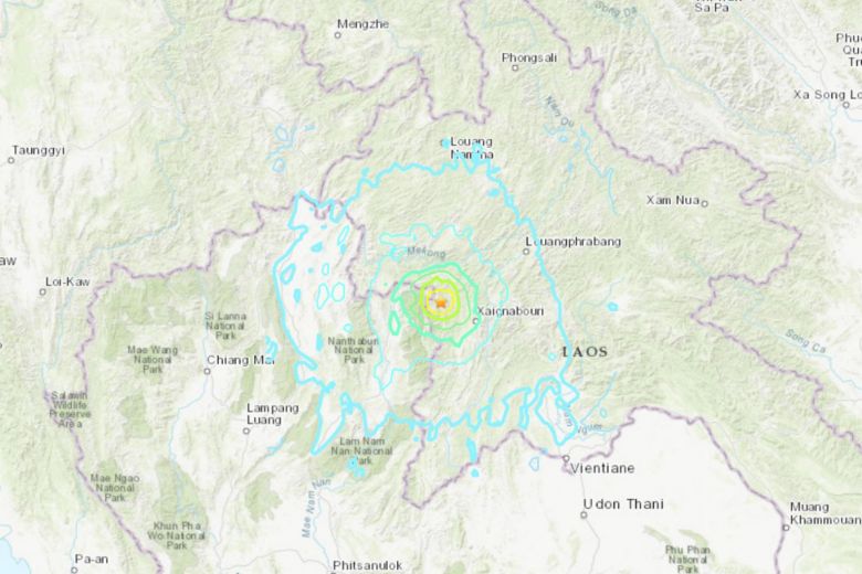 Strong earthquake strikes near Thai-Laos border