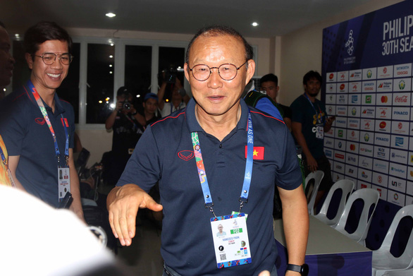 Vietnam's head coach Park Hang Seo is seen after their 6-0 win over Brunei in the Group B’s opener of men’s football at the 2019 SEA Games in the Philippines, November 25. Photo: N. Khoi / Tuoi Tre