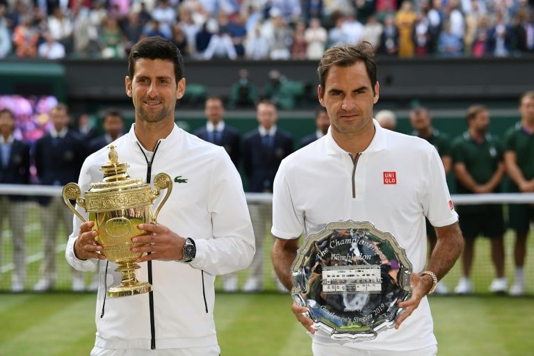 Novak Djokovic was happier than Roger Federer after their marathon Wimbledon final.