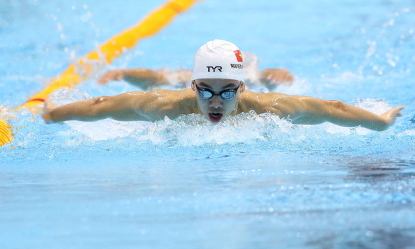Vietnam’s 19-year-old swimmer Nguyen Huy Hoang. Photo: Minh Minh / Tuoi Tre