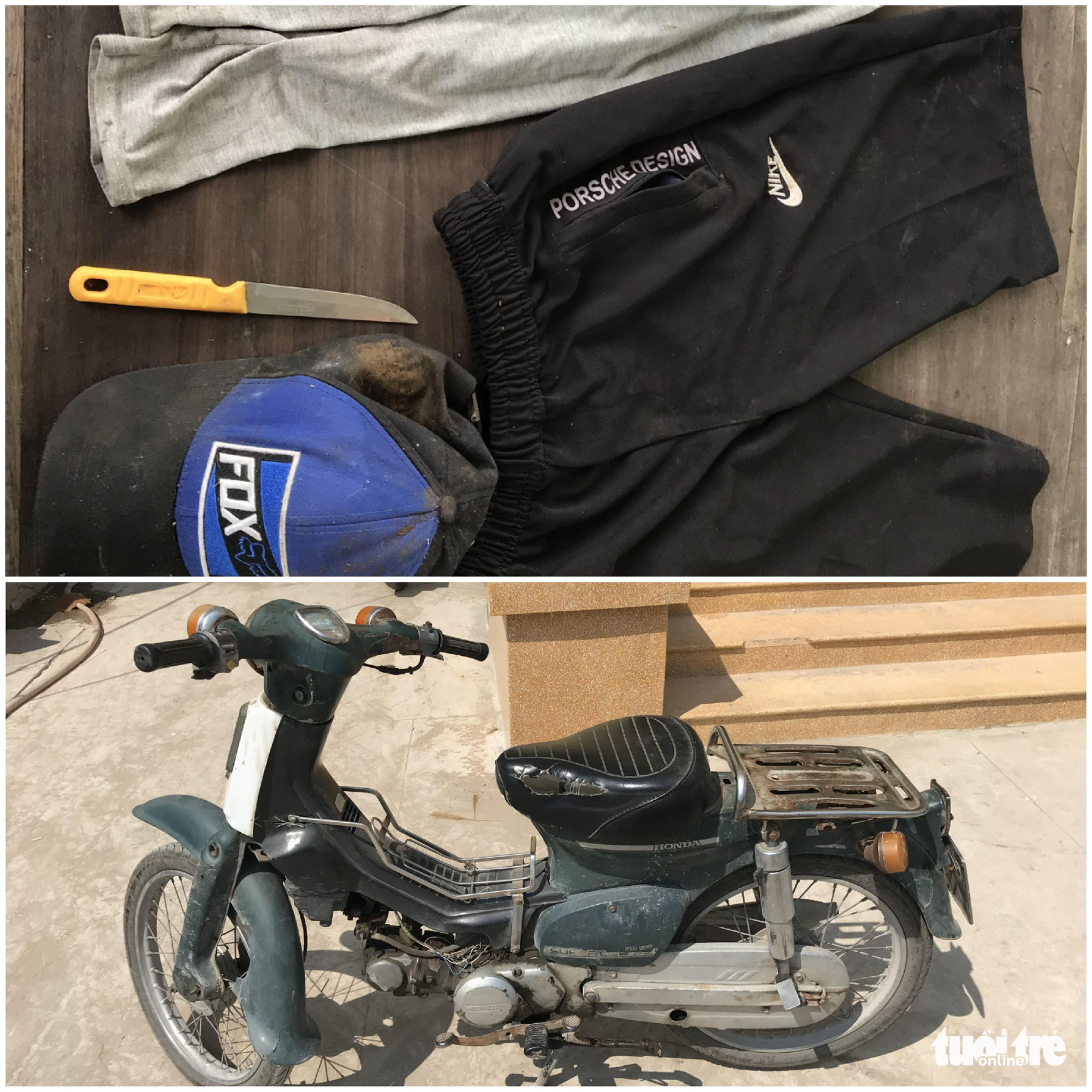 Exhibits related to a robbery in Tien Giang Province, Vietnam on December 10, 2019. Photo: H. T./ Tuoi Tre