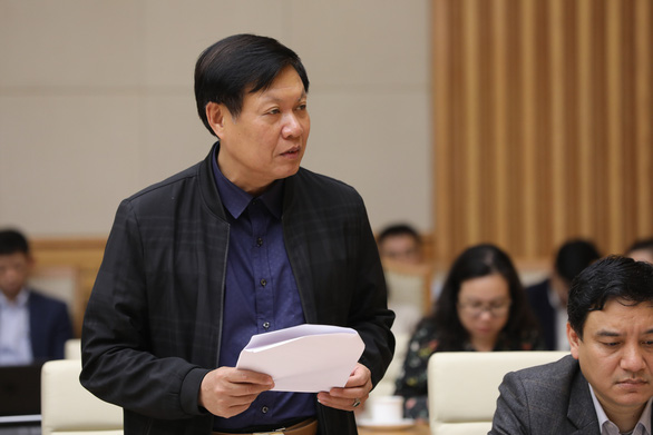 Vietnamese Deputy Minister of Health Do Xuan Tuyen speaks at a government meeting to discuss COVID-19 prevention measures in Hanoi, Vietnam, February 24, 2020. Photo: Viet Dung / Tuoi Tre