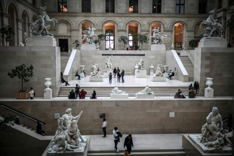 Inside Louvre museum in Paris, France. Photo: AFP