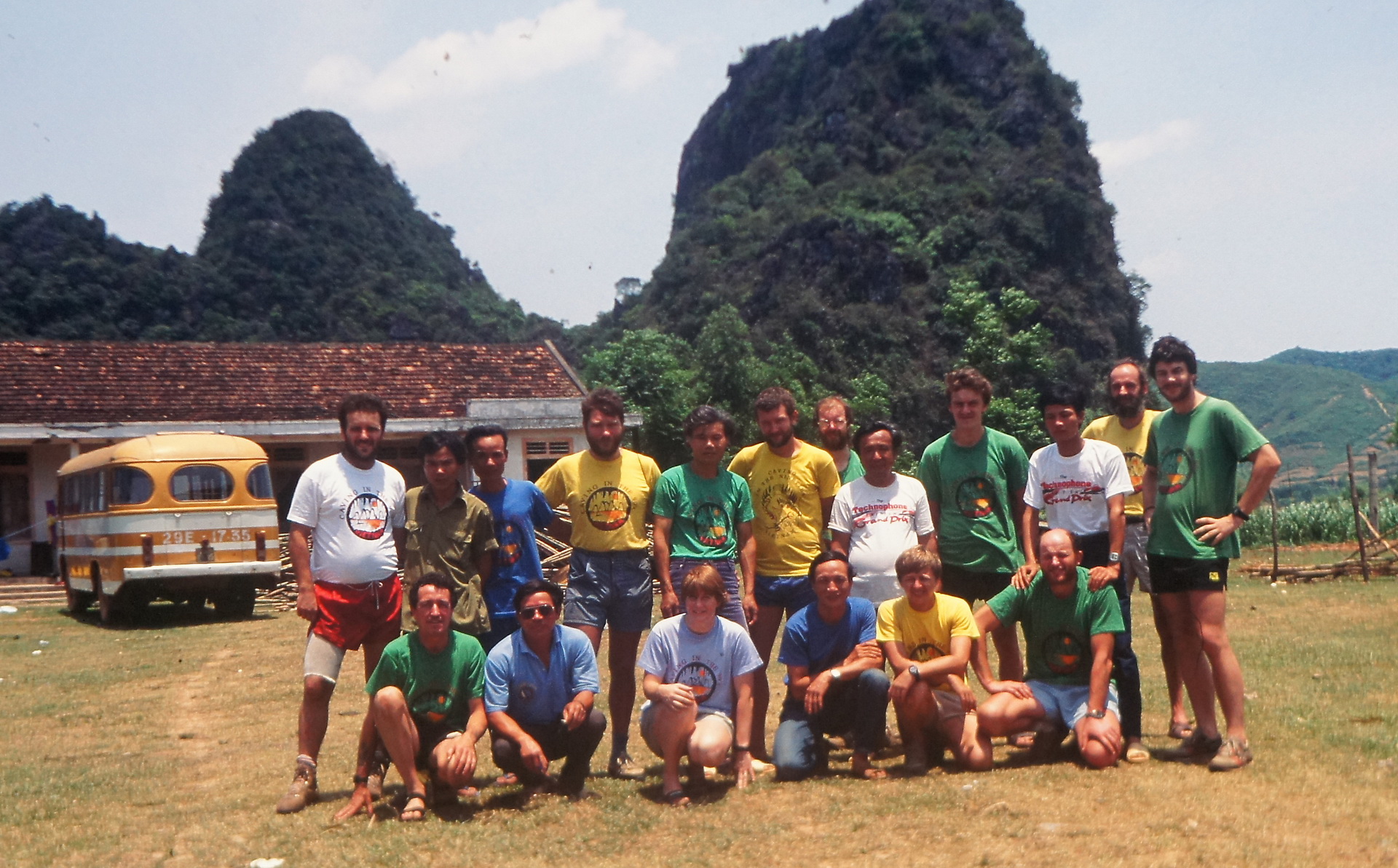 Howard Limbert’s team pose for a photo in Phong Nha Town, Quang Binh Province, Vietnam in this supplied photo taken in 1992.