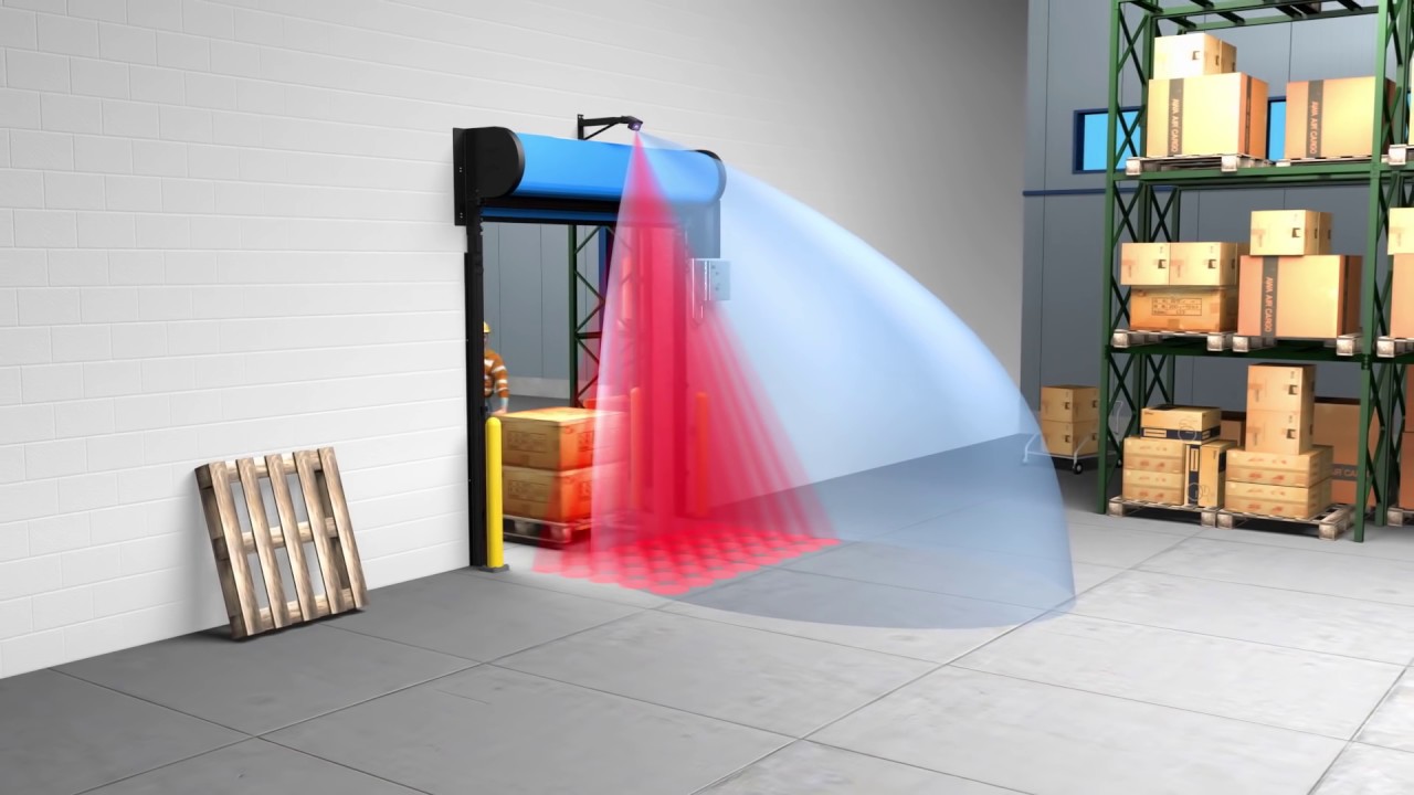 A sensor can identify the motion of people/vehicles near the doorway.