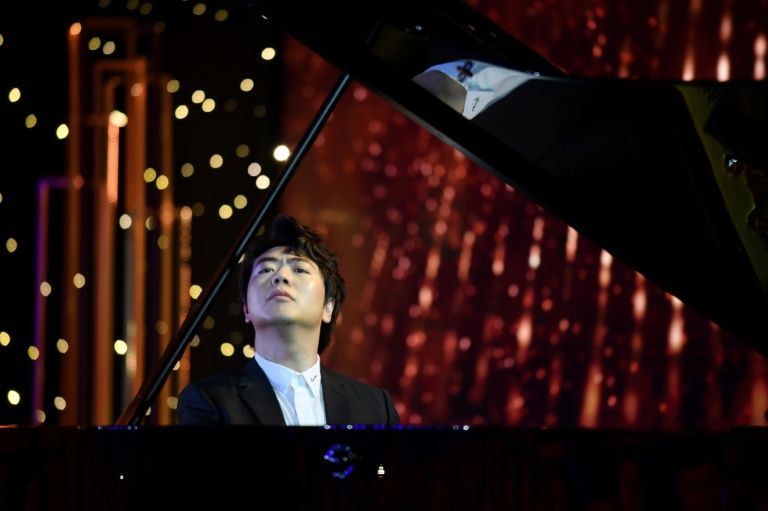 Chinese pianist Lang Lang performs during a ceremony marking the release of his new album of studio recordings and live performances of Johann Sebastian Bach's Goldberg Variations, in Beijing on September 4, 2020. Photo: AFP